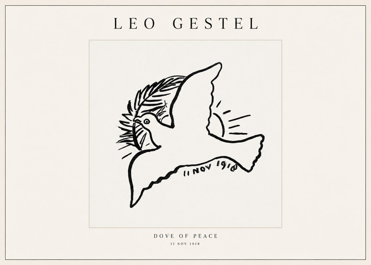 Leo Gestel Dove of Peace No1 - Poster