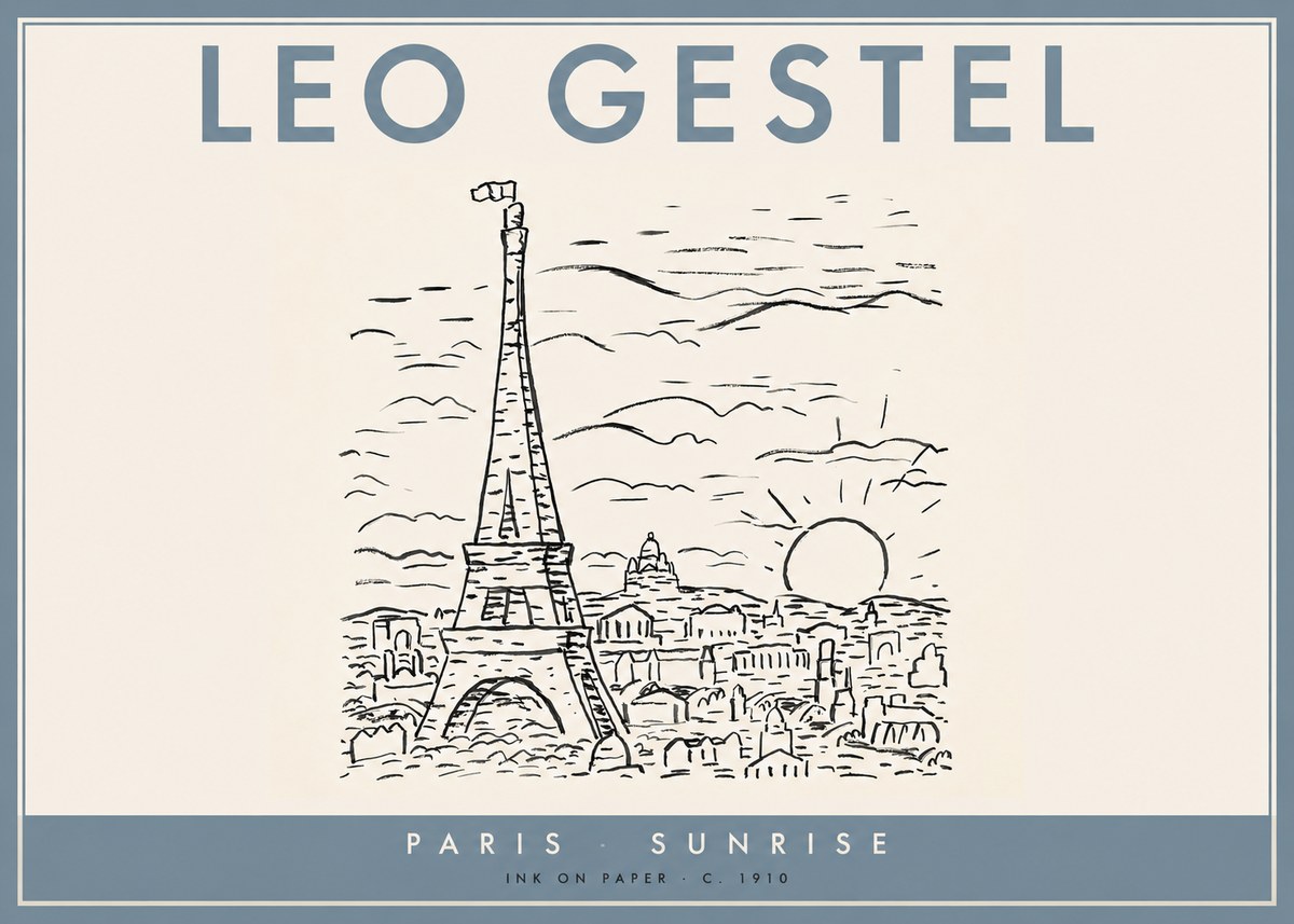 Leo Gestel Paris Sunrise No2 - Poster