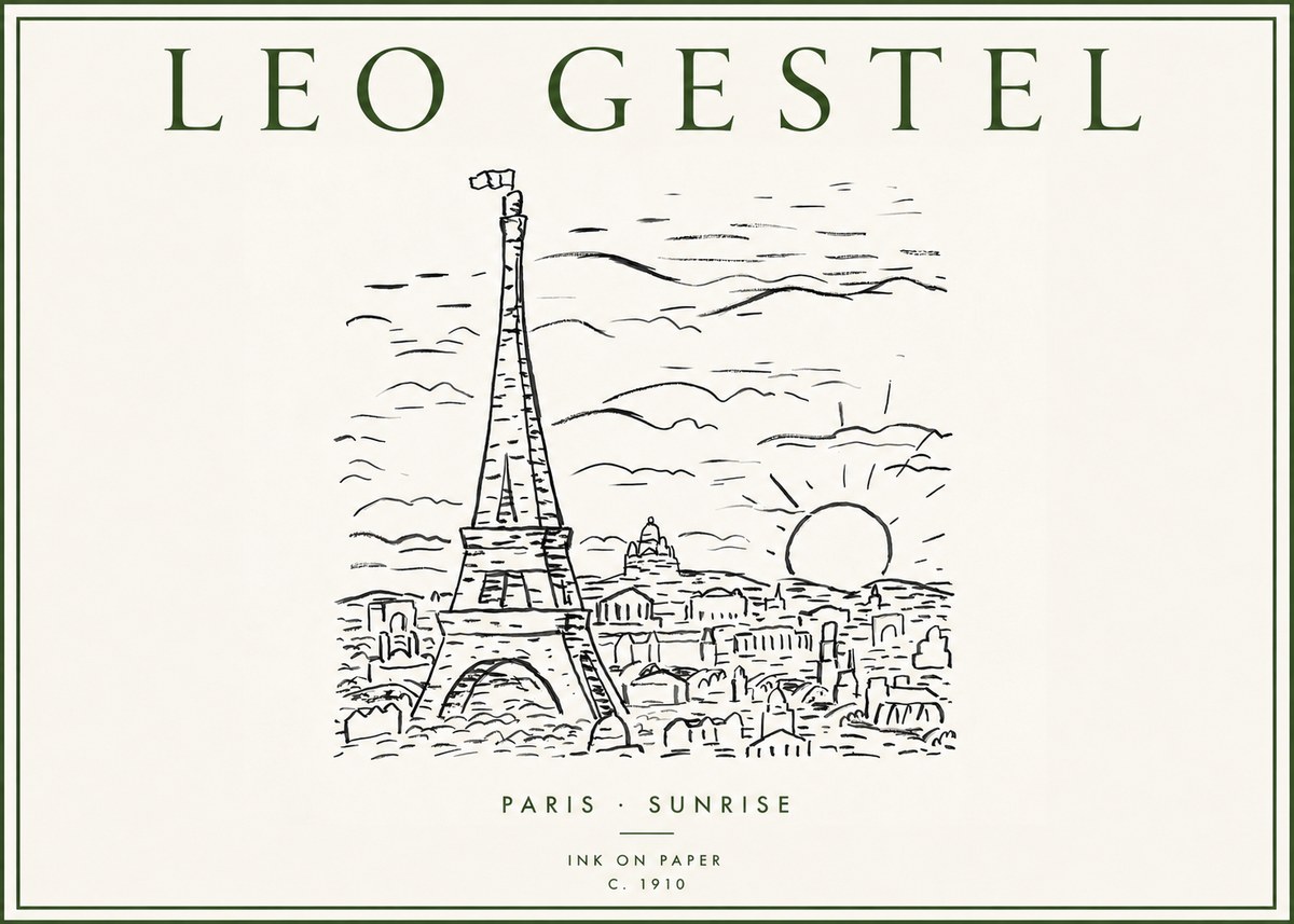 Leo Gestel Paris Sunrise No3 - Poster