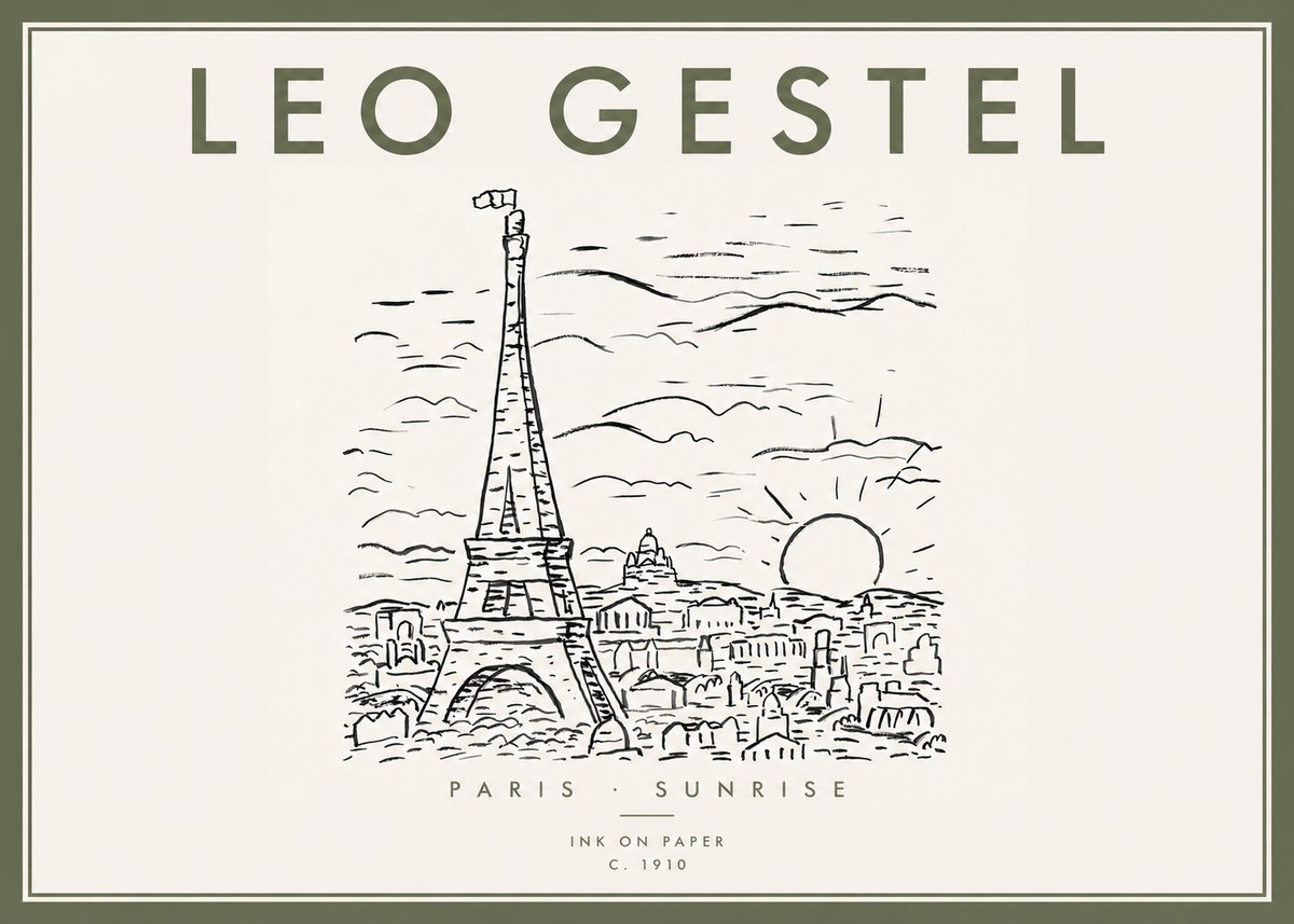 Leo Gestel Paris Sunrise No5 - Poster