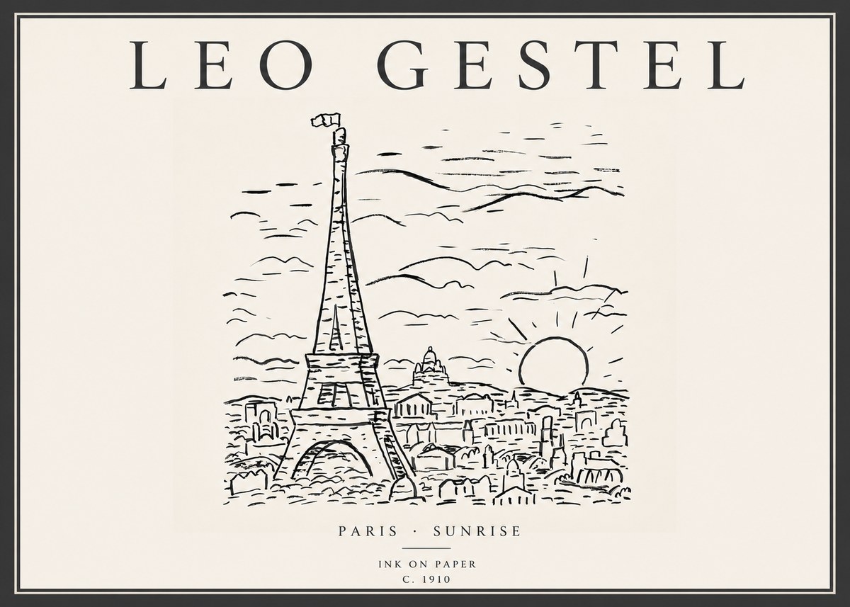 Leo Gestel Paris Sunrise No6 - Poster