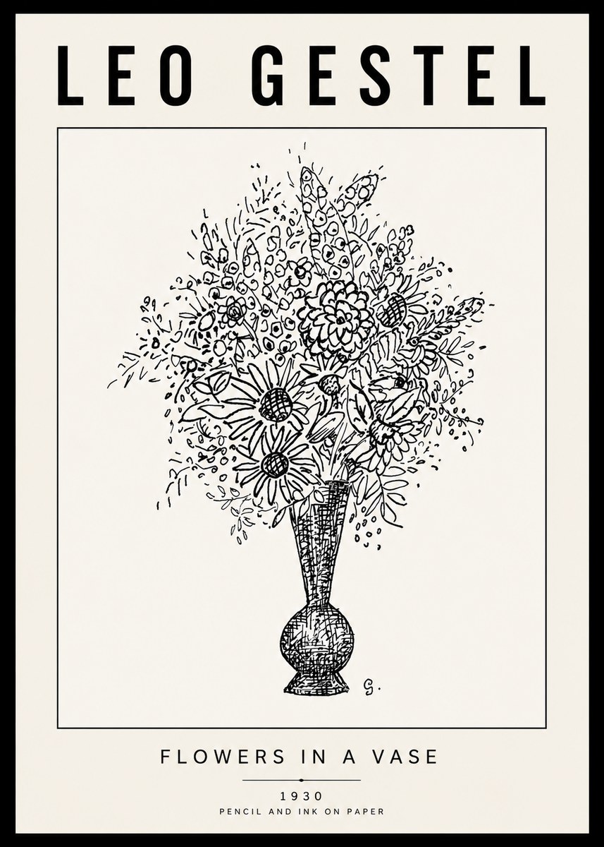 Leo Gestel Flowers in a Vase No6 - Poster