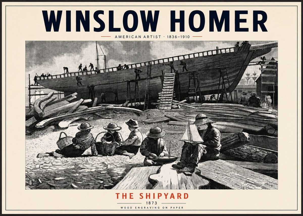 Winslow Homer The Shipyard No2 - Poster