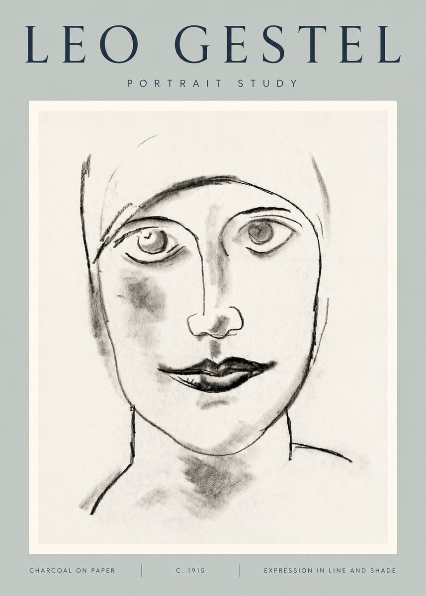 Leo Gestel Portrait Study I No5 - Poster