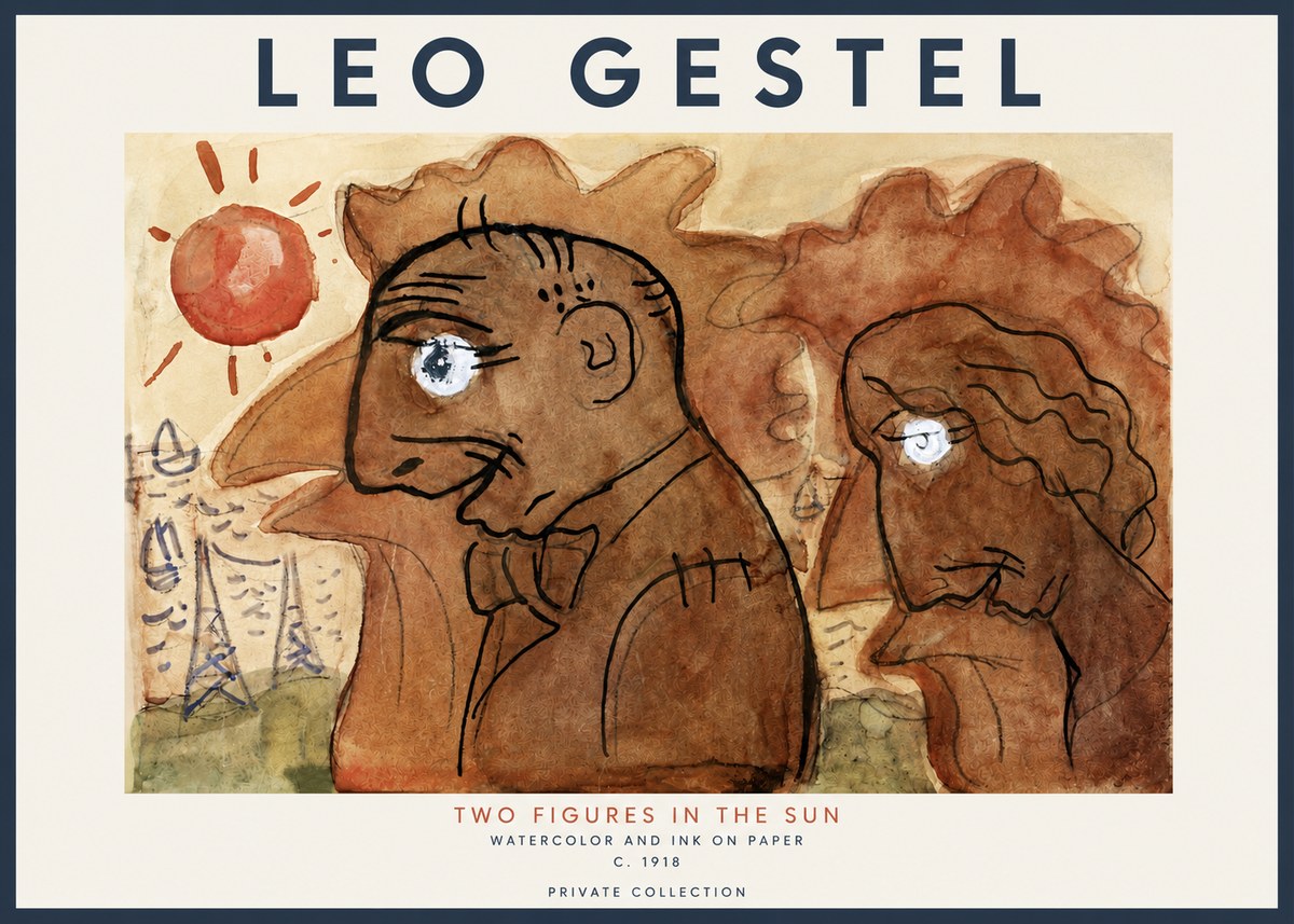 Leo Gestel Two Figures in the Sun No2 - Poster