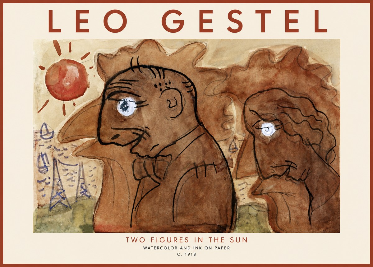 Leo Gestel Two Figures in the Sun No3 - Poster
