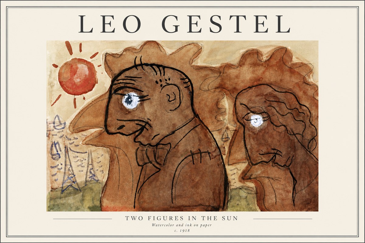 Leo Gestel Two Figures in the Sun No4 - Poster