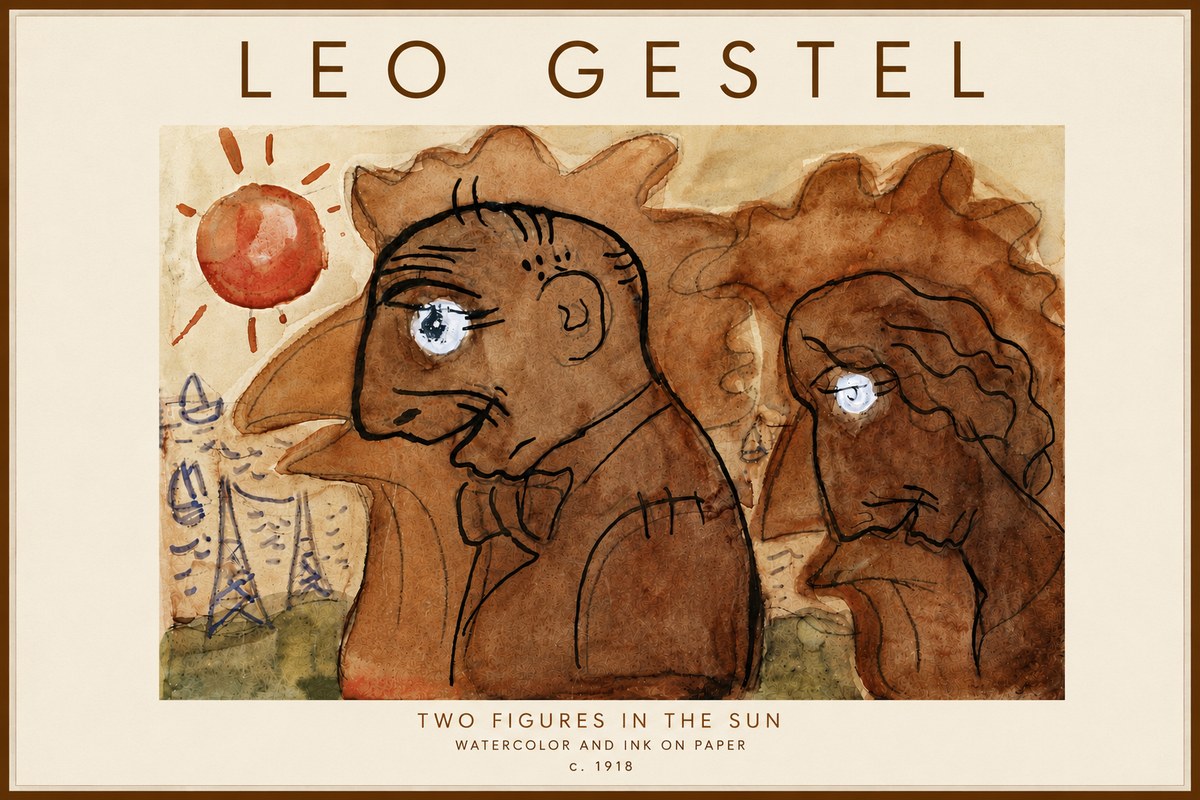 Leo Gestel Two Figures in the Sun No6 - Poster