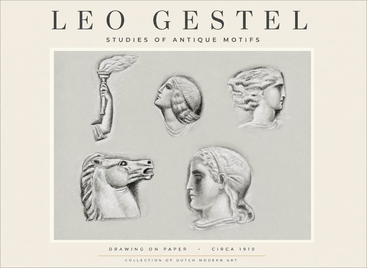Leo Gestel Studies of Antique Motifs No1 - Poster
