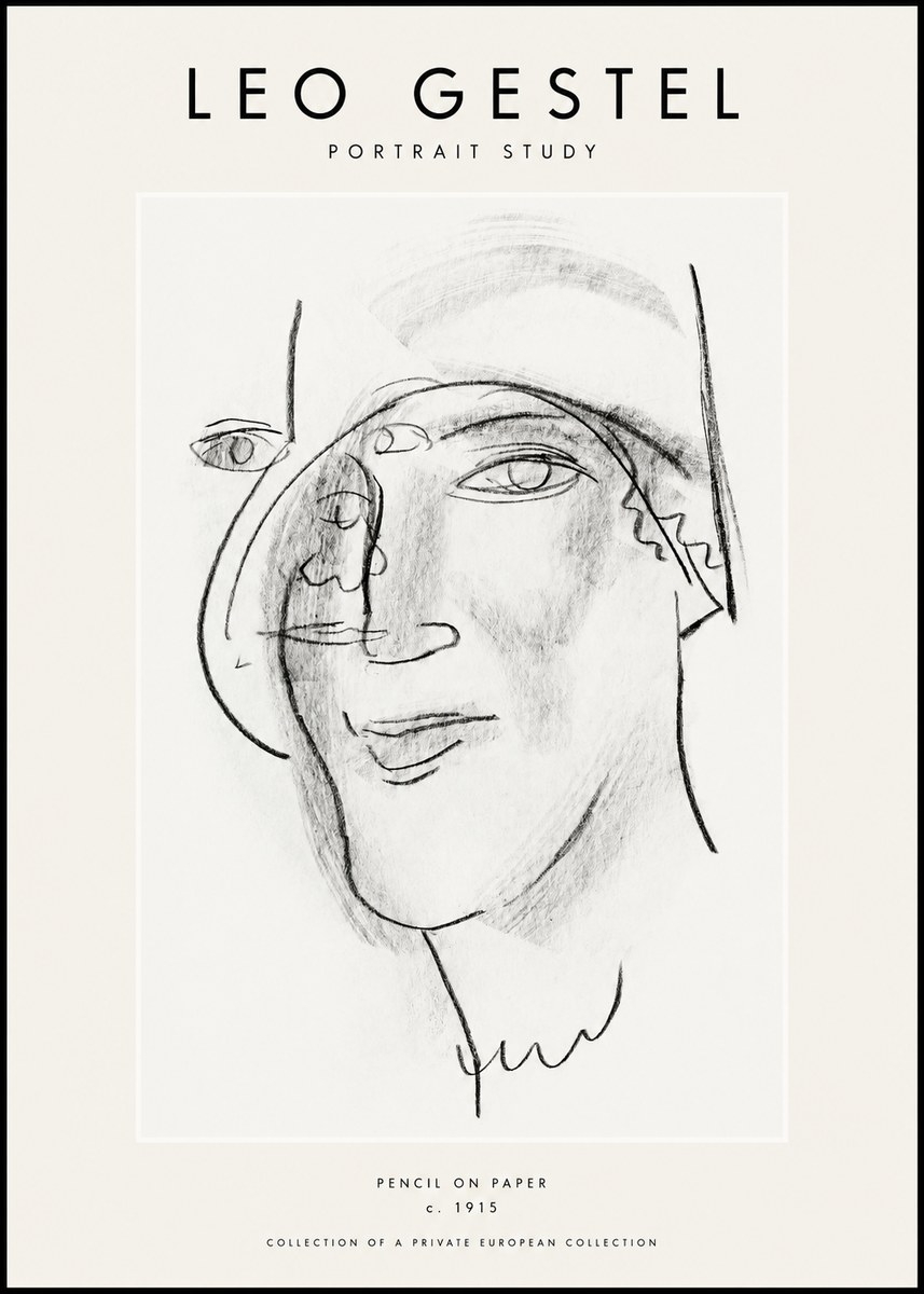 Leo Gestel Portrait Study II No1 - Poster