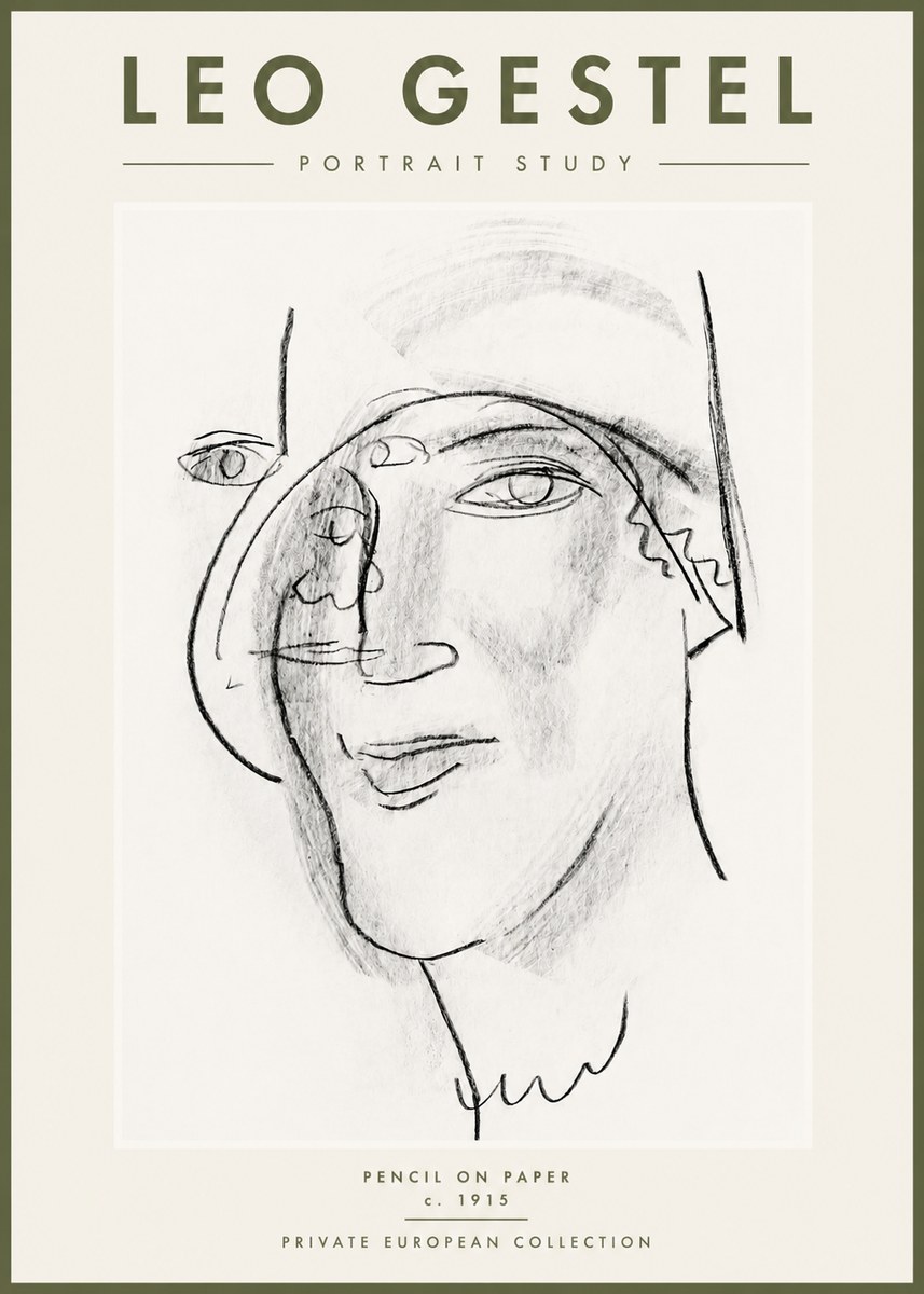 Leo Gestel Portrait Study II No3 - Poster