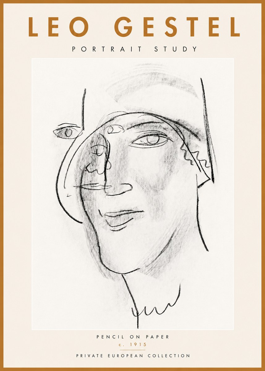 Leo Gestel Portrait Study II No4 - Poster
