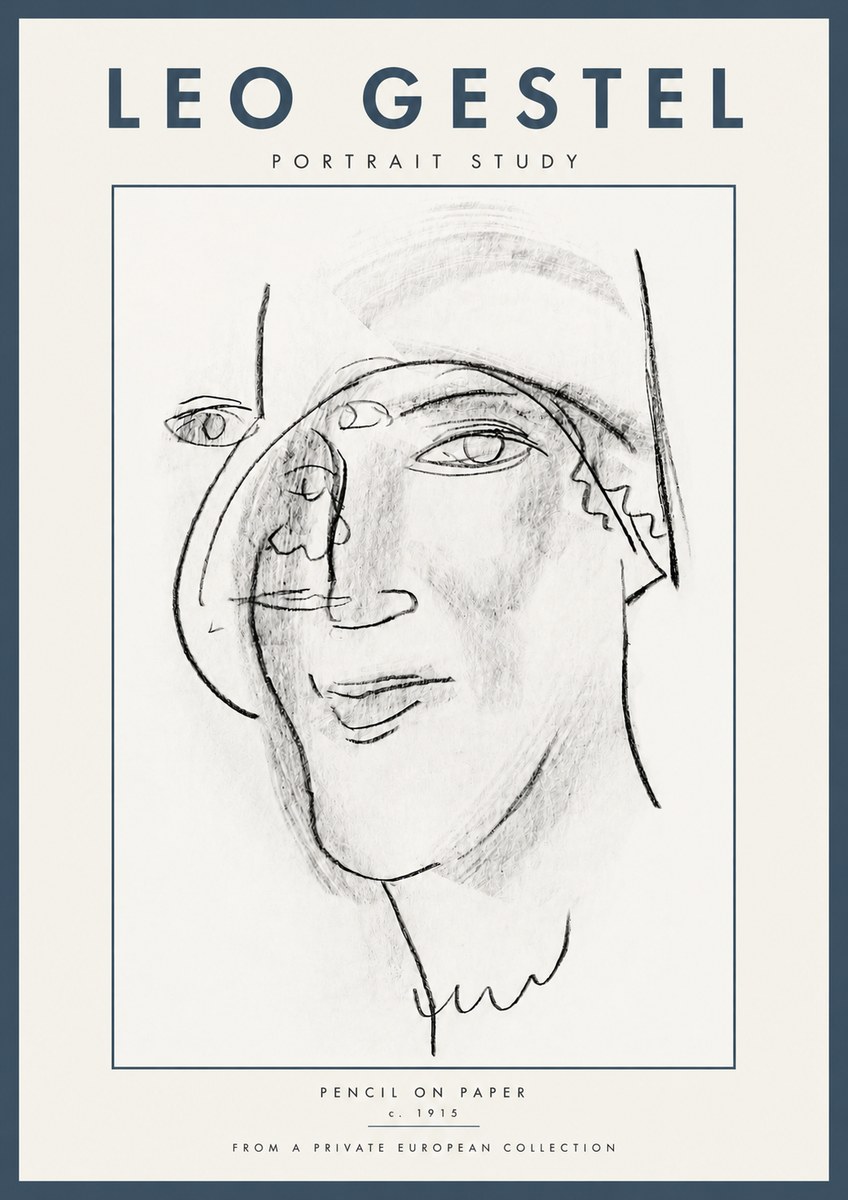 Leo Gestel Portrait Study II No5 - Poster
