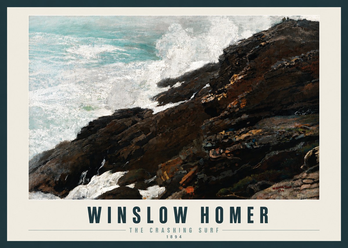 Winslow Homer The Crashing Surf No4 - Poster