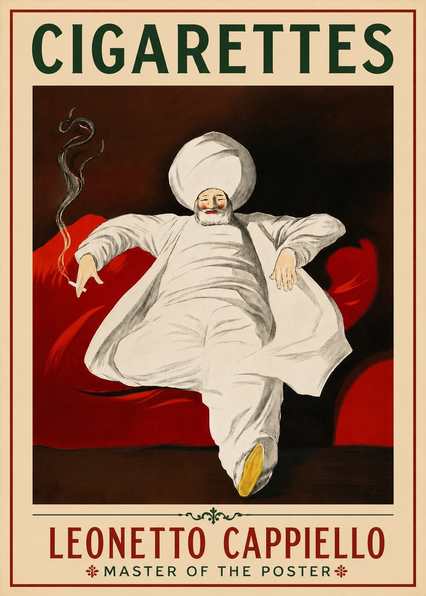 Leonetto Cappiello Cigarettes No4 - Poster