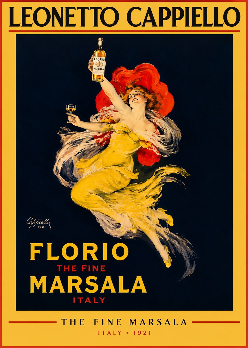Leonetto Cappiello Florio the Fine Marsala No5 - Poster