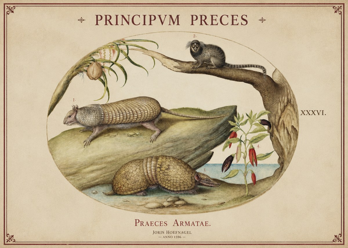 Joris Hoefnagel Praeces Armatae. No1 - Poster