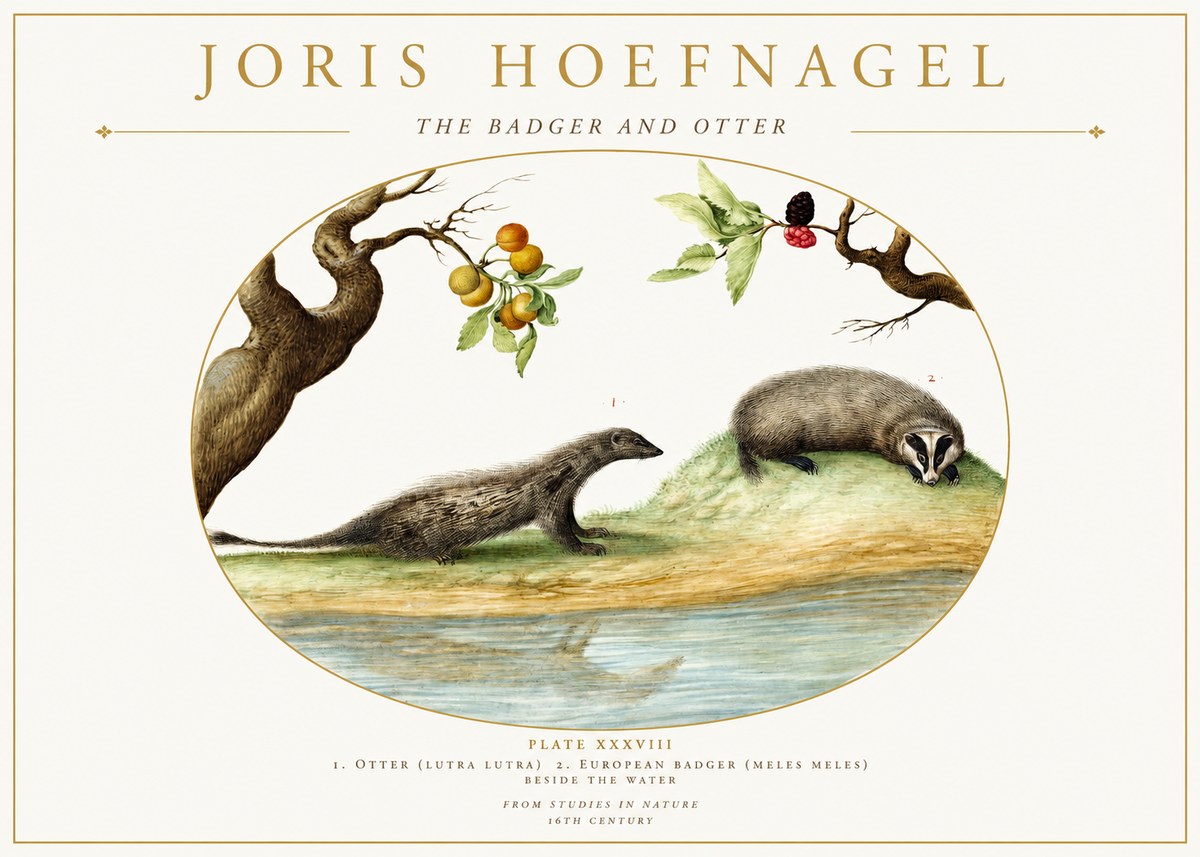 Joris Hoefnagel Studies of Animals and Nature Xxxxiii No2 - Poster