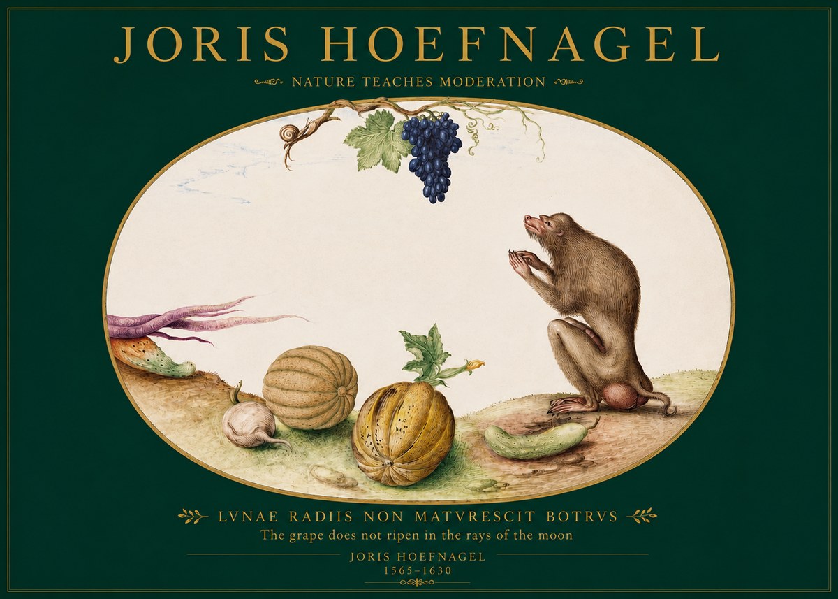 Joris Hoefnagel Nature Teaches Moderation No2 - Poster