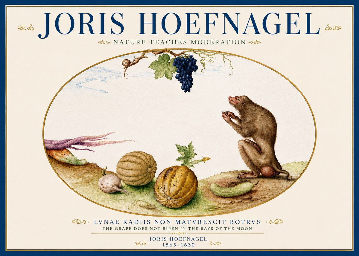 Joris Hoefnagel Nature Teaches Moderation No5 - Poster