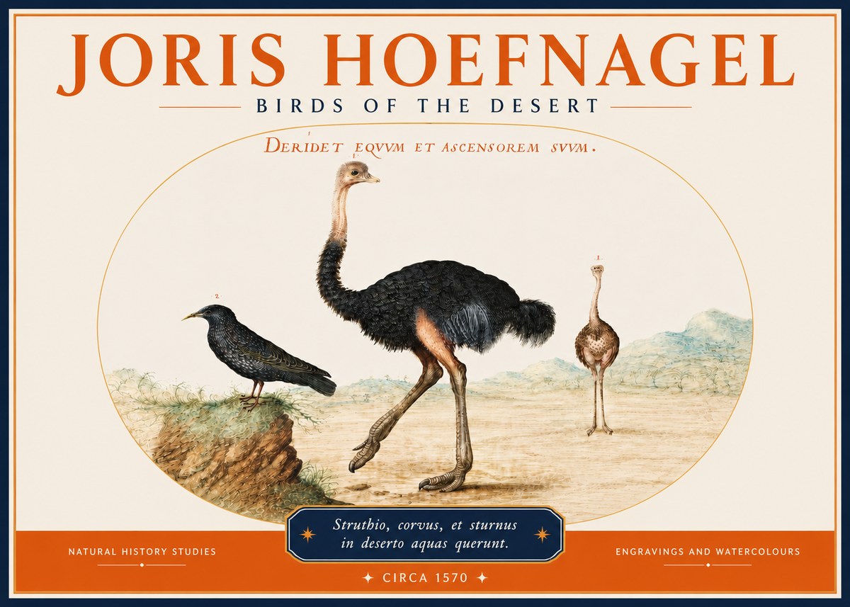 Joris Hoefnagel Birds of the Desert No3 - Poster