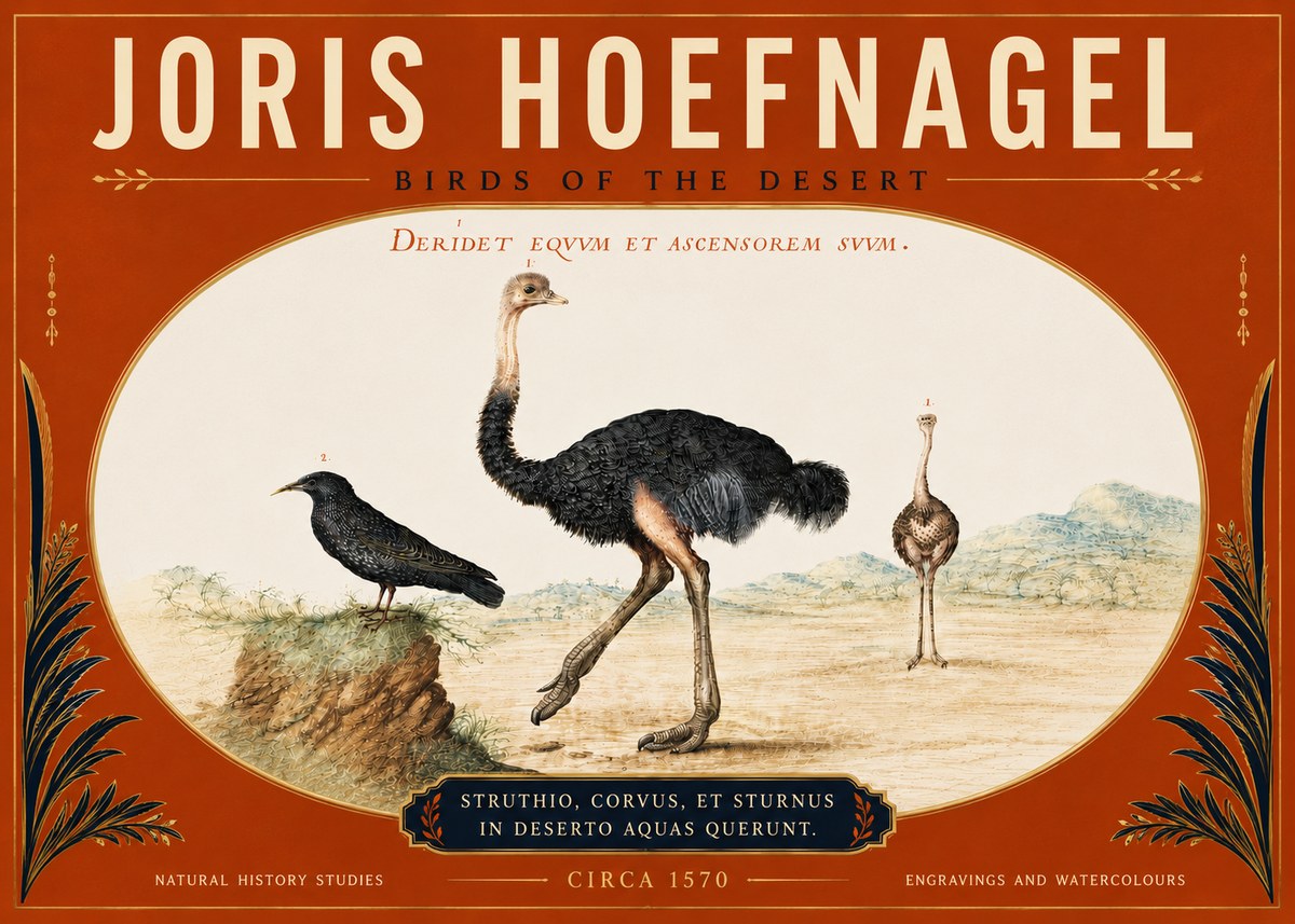 Joris Hoefnagel Birds of the Desert No5 - Poster