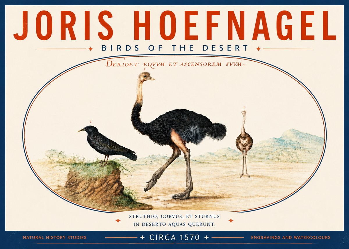 Joris Hoefnagel Birds of the Desert No6 - Poster