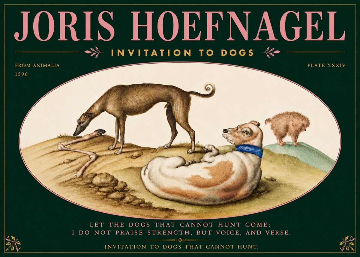 Joris Hoefnagel Invitation to Dogs No5 - Poster