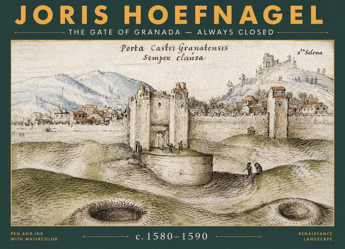 Joris Hoefnagel The Gate of Granada - Always Closed No5 - Poster