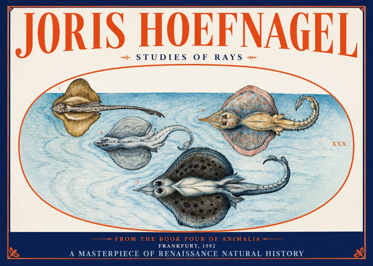Joris Hoefnagel Rays and Skates No3 - Poster