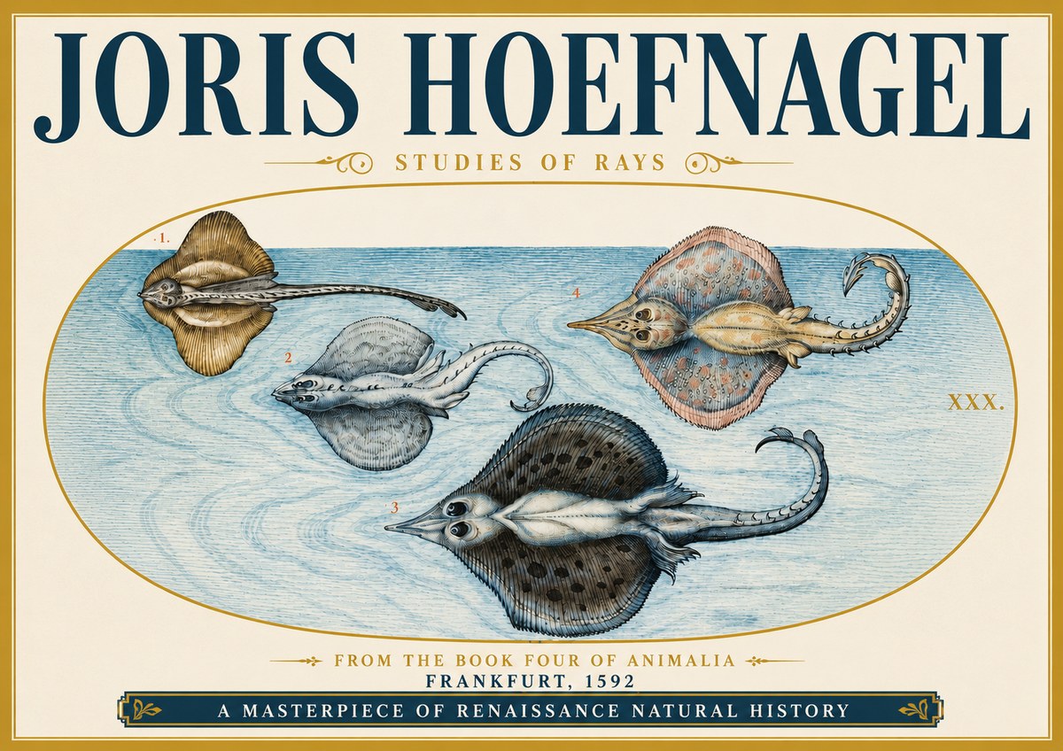 Joris Hoefnagel Rays and Skates No5 - Poster