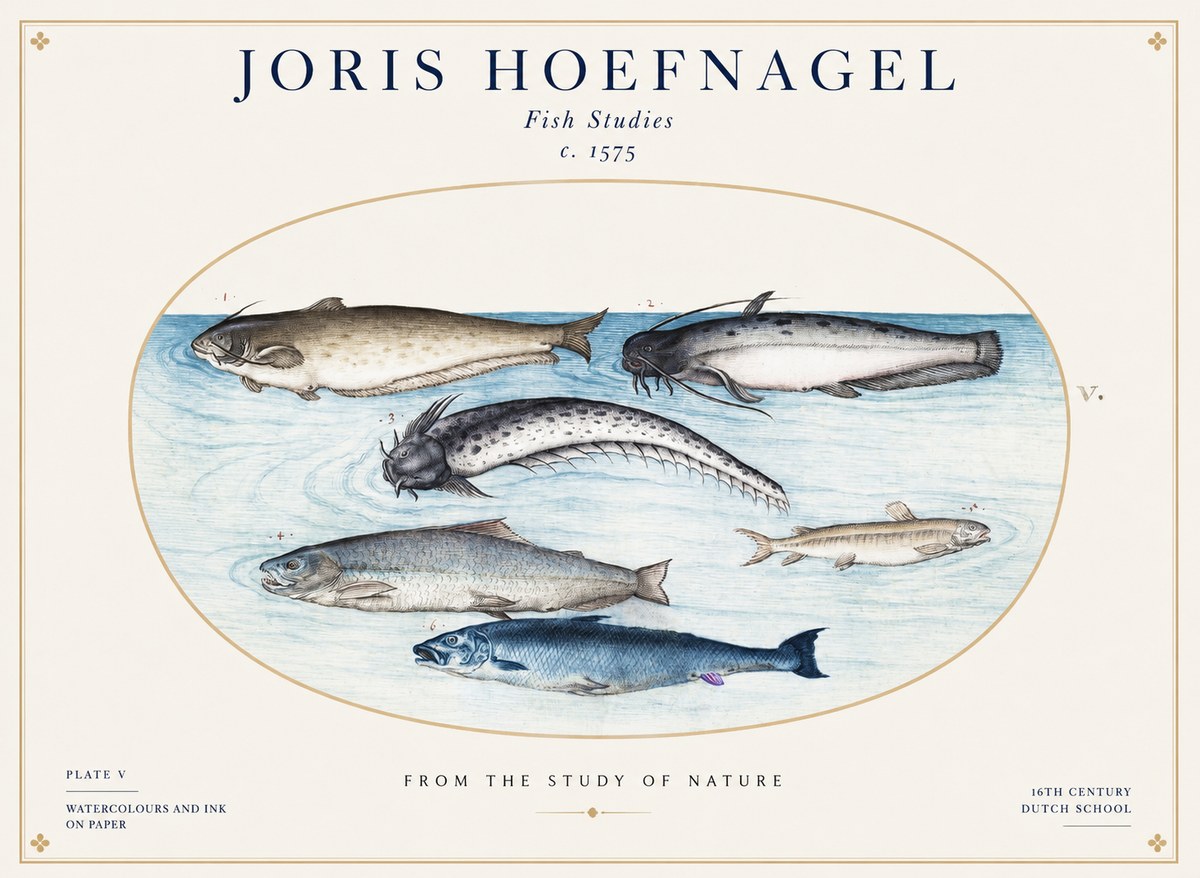 Joris Hoefnagel Fish of the Waters No2 - Poster
