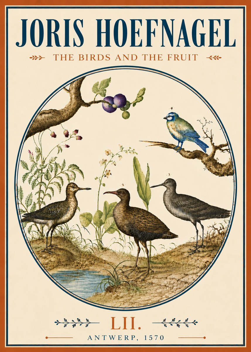 Joris Hoefnagel The Birds and the Fruit No6 - Poster