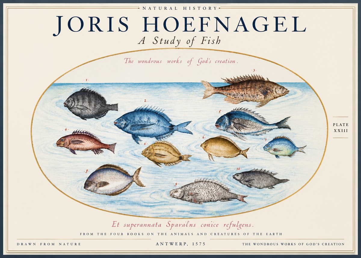Joris Hoefnagel A Study of Fish No6 - Poster