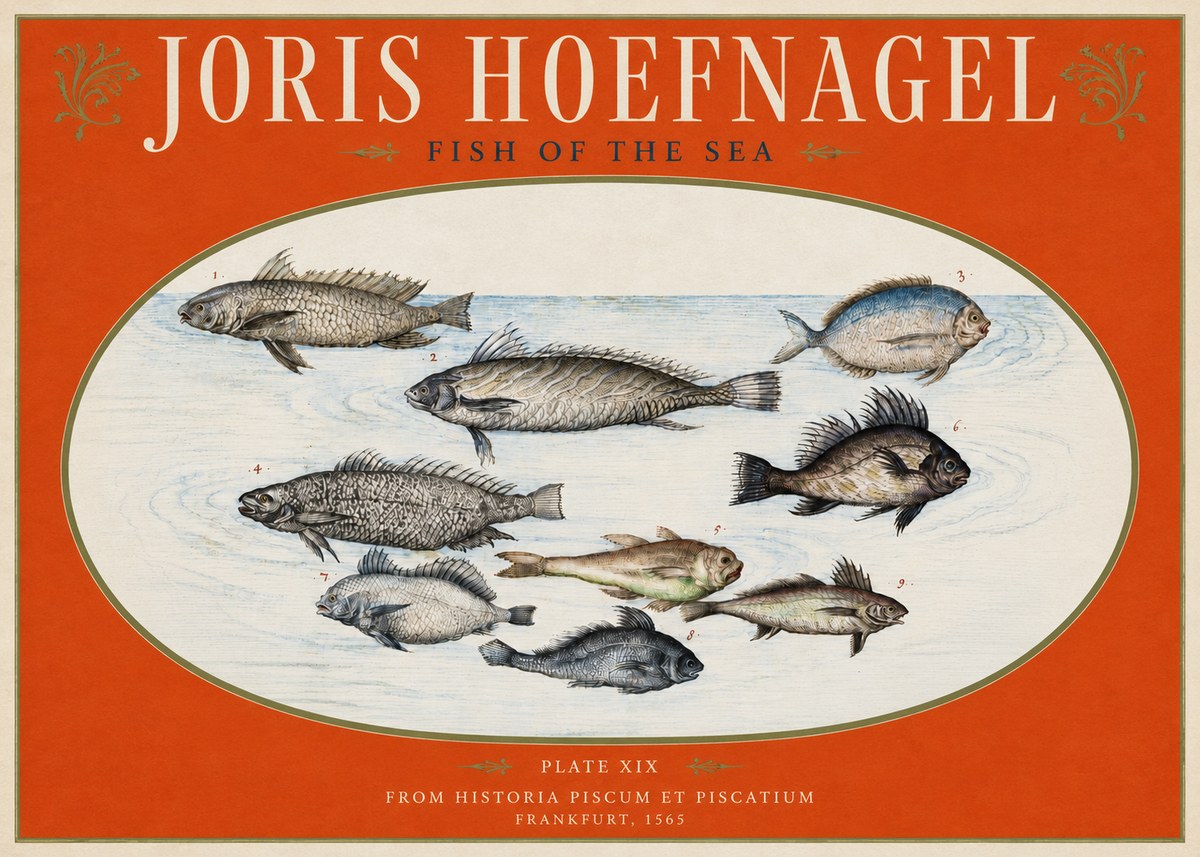 Joris Hoefnagel Fish of the Sea No3 - Poster