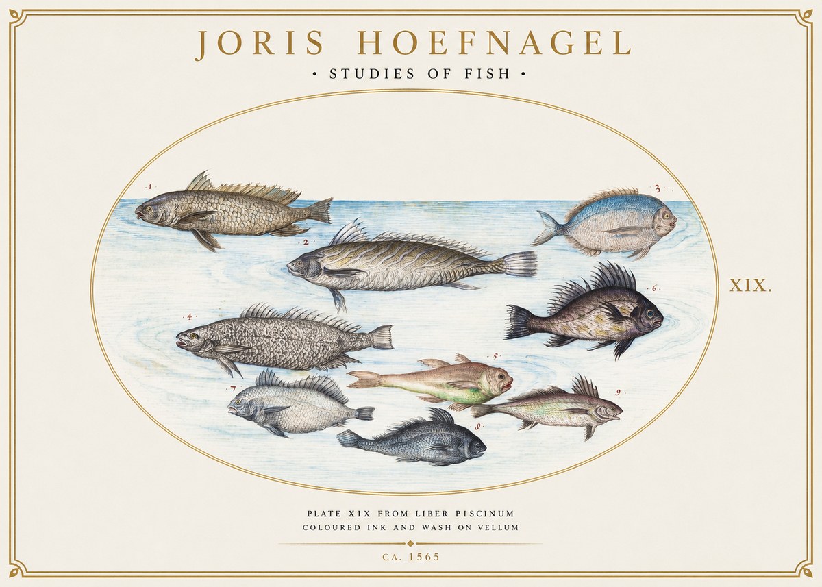 Joris Hoefnagel Fish of the Sea No6 - Poster