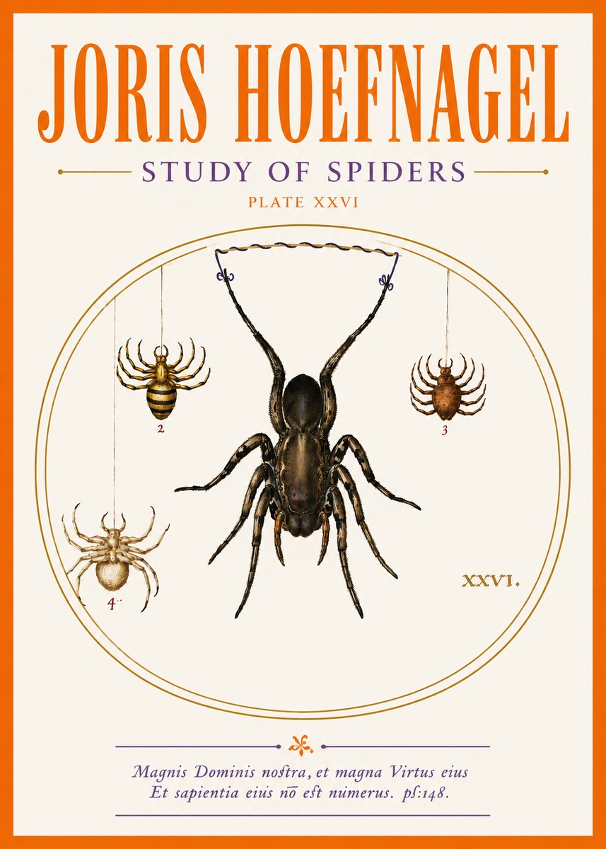 Joris Hoefnagel Study of Spiders No5 - Poster