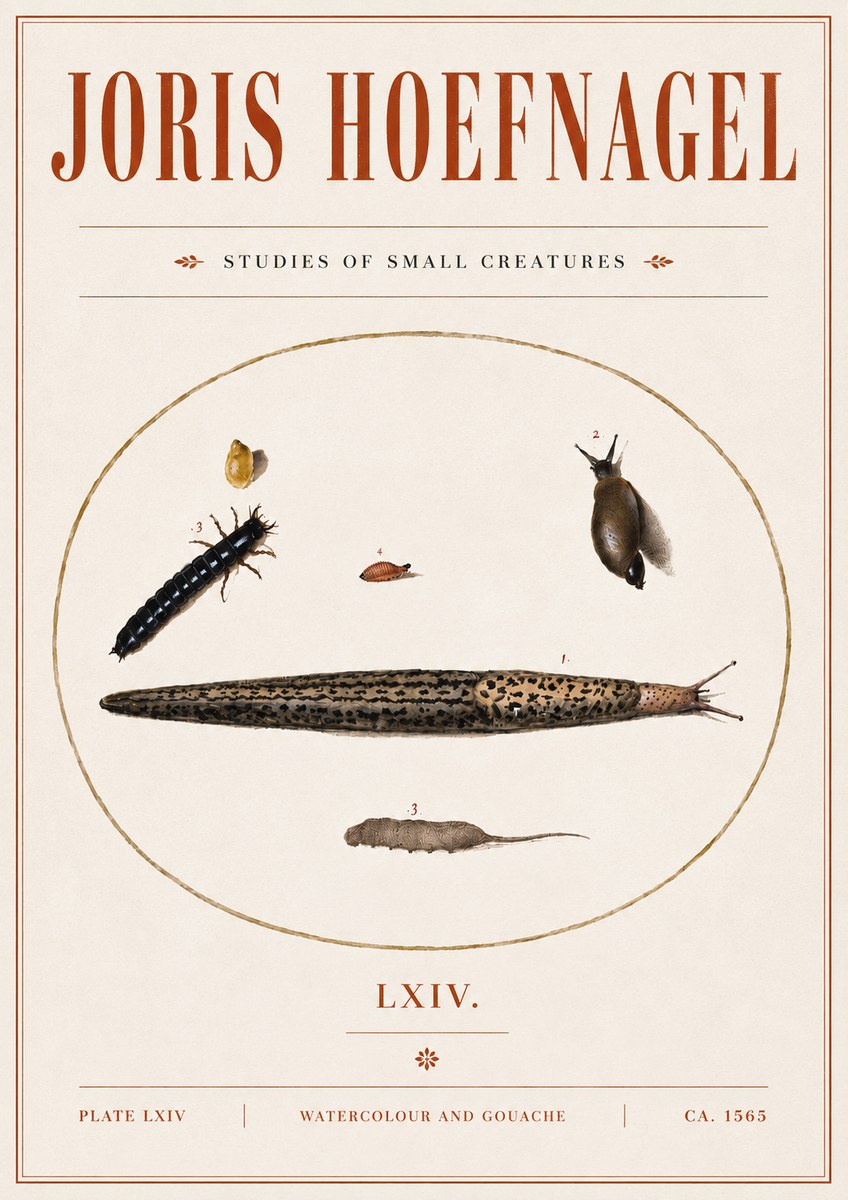 Joris Hoefnagel Plate Lxiv No5 - Poster