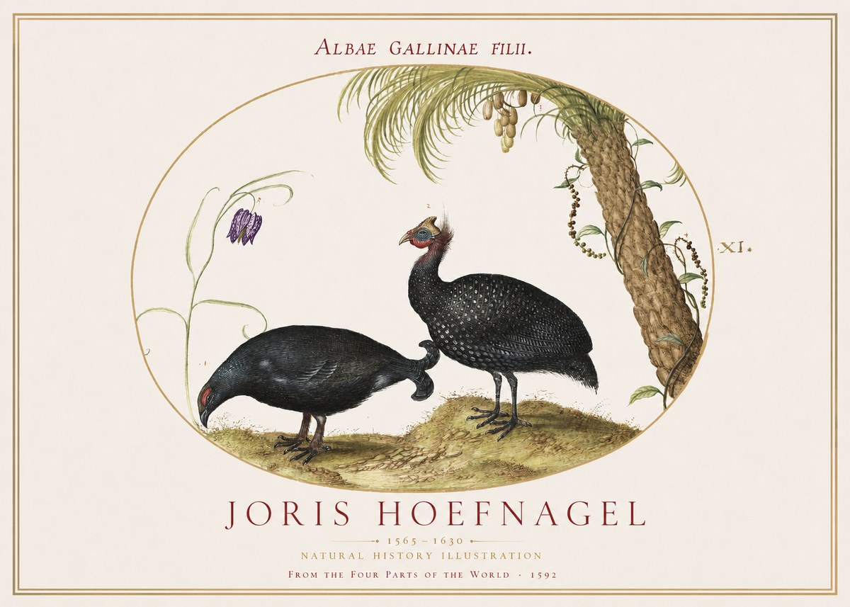 Joris Hoefnagel Albae Gallinae Filii. No1 - Poster