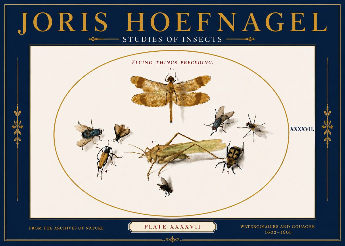 Joris Hoefnagel Flying Things Preceding. No6 - Poster