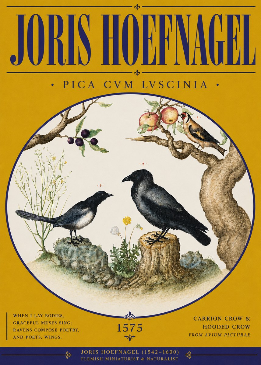 Joris Hoefnagel Carrion Crow & Hooded Crow No4 - Poster