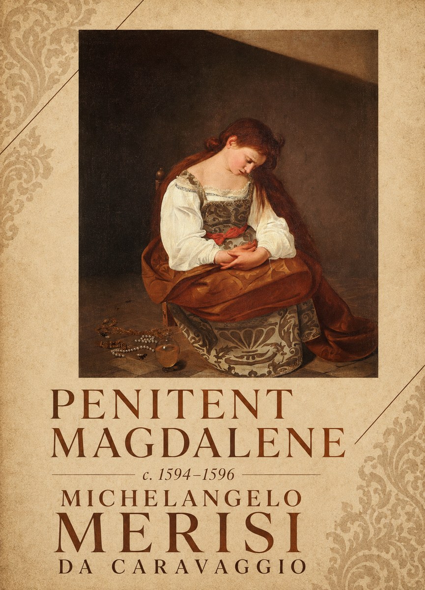 Michelangelo Merisi da Caravaggio Penitent Magdalene No3 - Poster