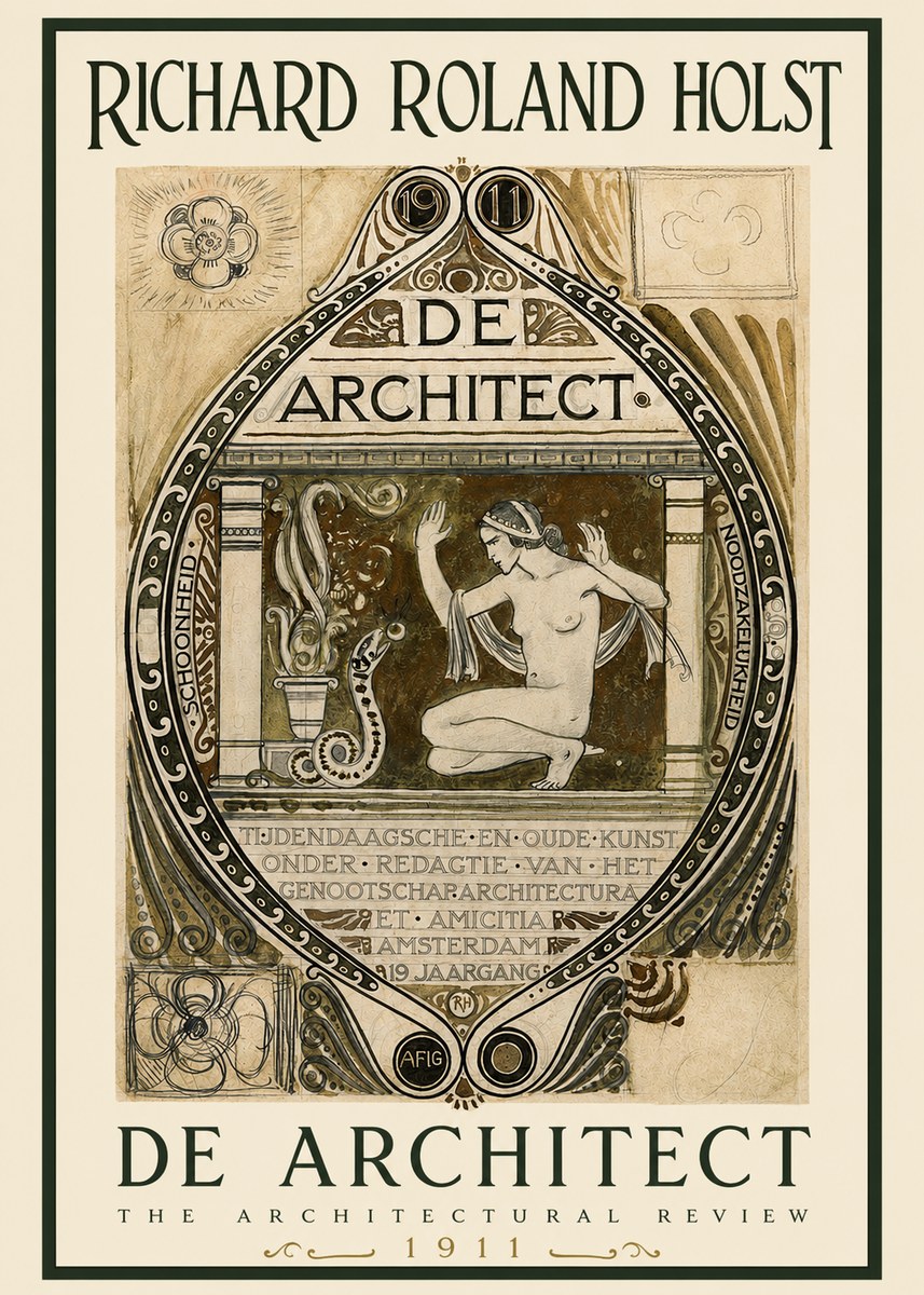 Richard Roland Holst De Architect No2 - Poster