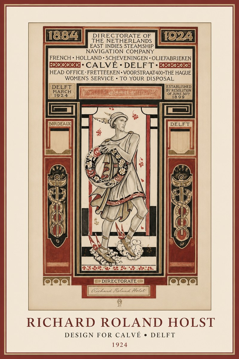 Richard Roland Holst Design for Calvé • Delft No1 - Poster