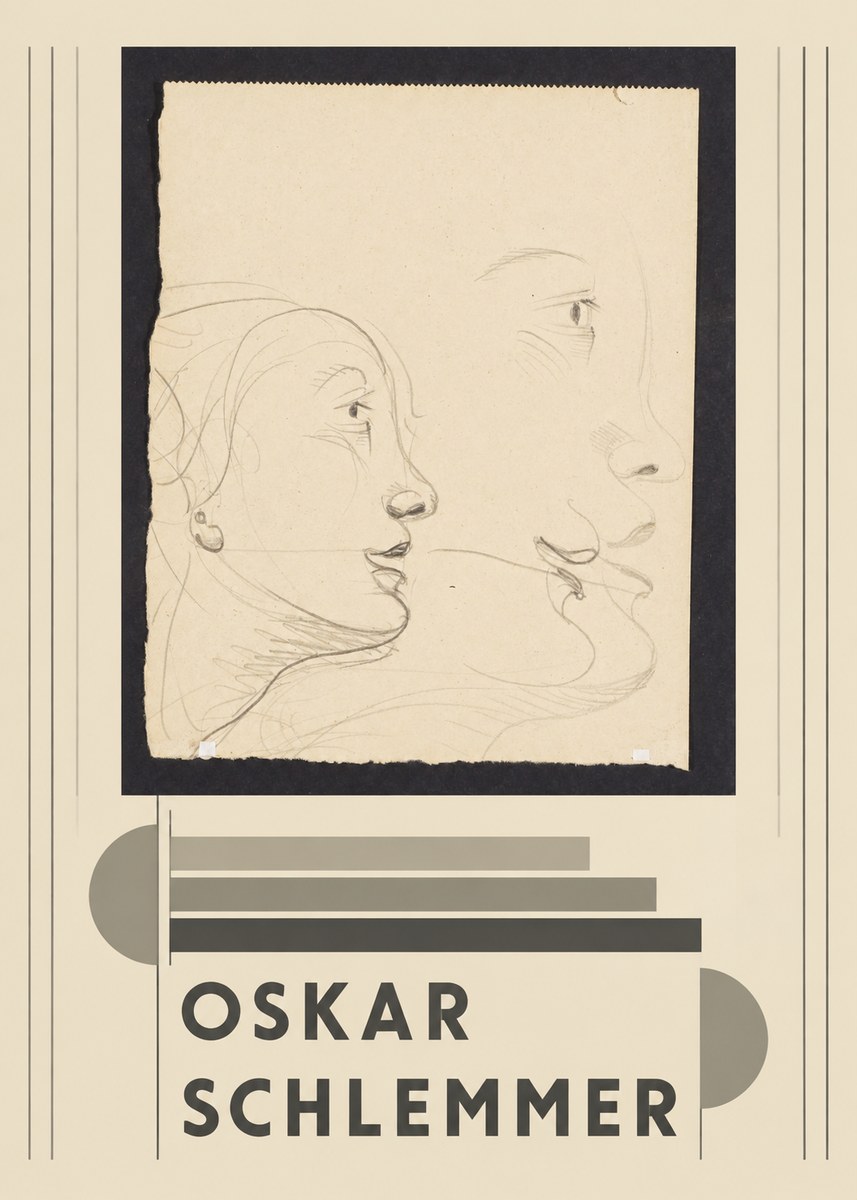 Oskar Schlemmer Profile Studies No3 - Poster