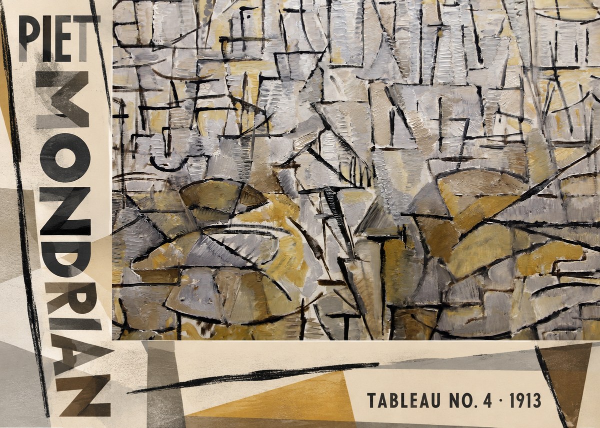 Piet Mondrian Tableau No. 4 No6 - Poster