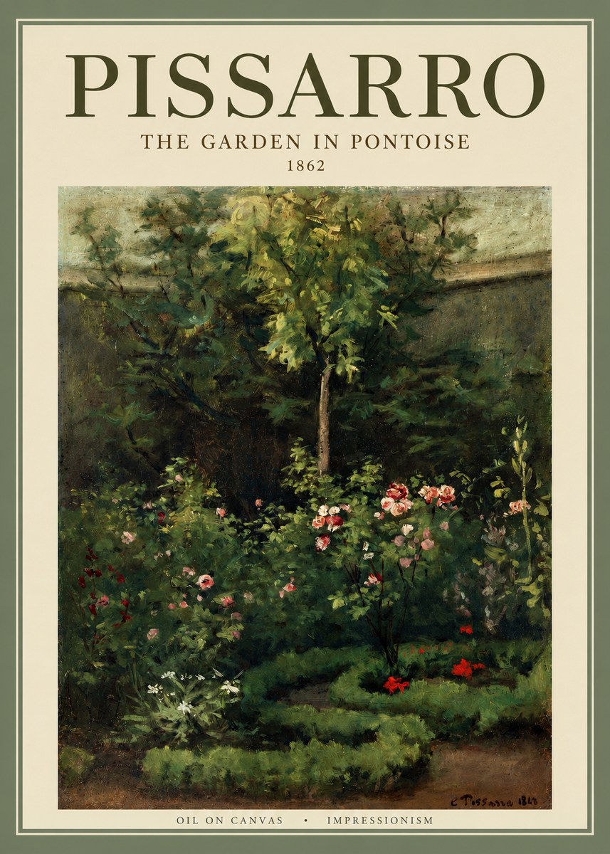 Pissarro The Garden in Pontoise No2 - Poster