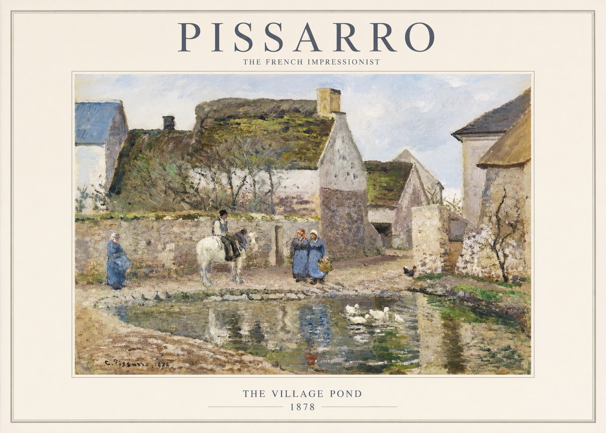 Pissarro The Village Pond No1 - Poster