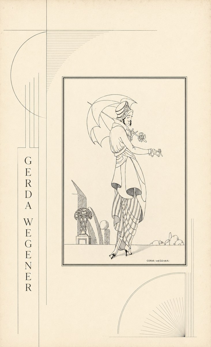 Gerda Wegener Elegant Figure with Parasol No2 - Poster