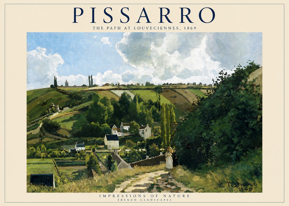 Pissarro The Path at Louveciennes, 1869 No2 - Poster